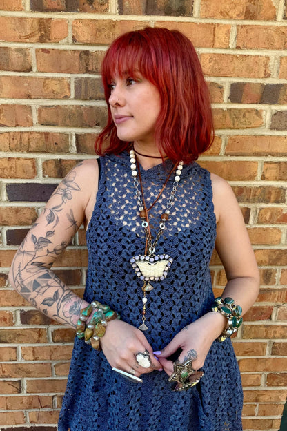 OOAK Butterfly Drop Necklace - ivyandlavyboutique ivyandlavyboutique