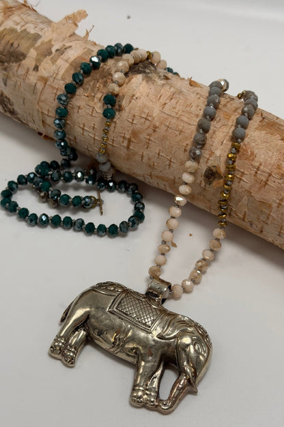 OOAK Elephant Necklace - ivyandlavyboutique ivyandlavyboutique