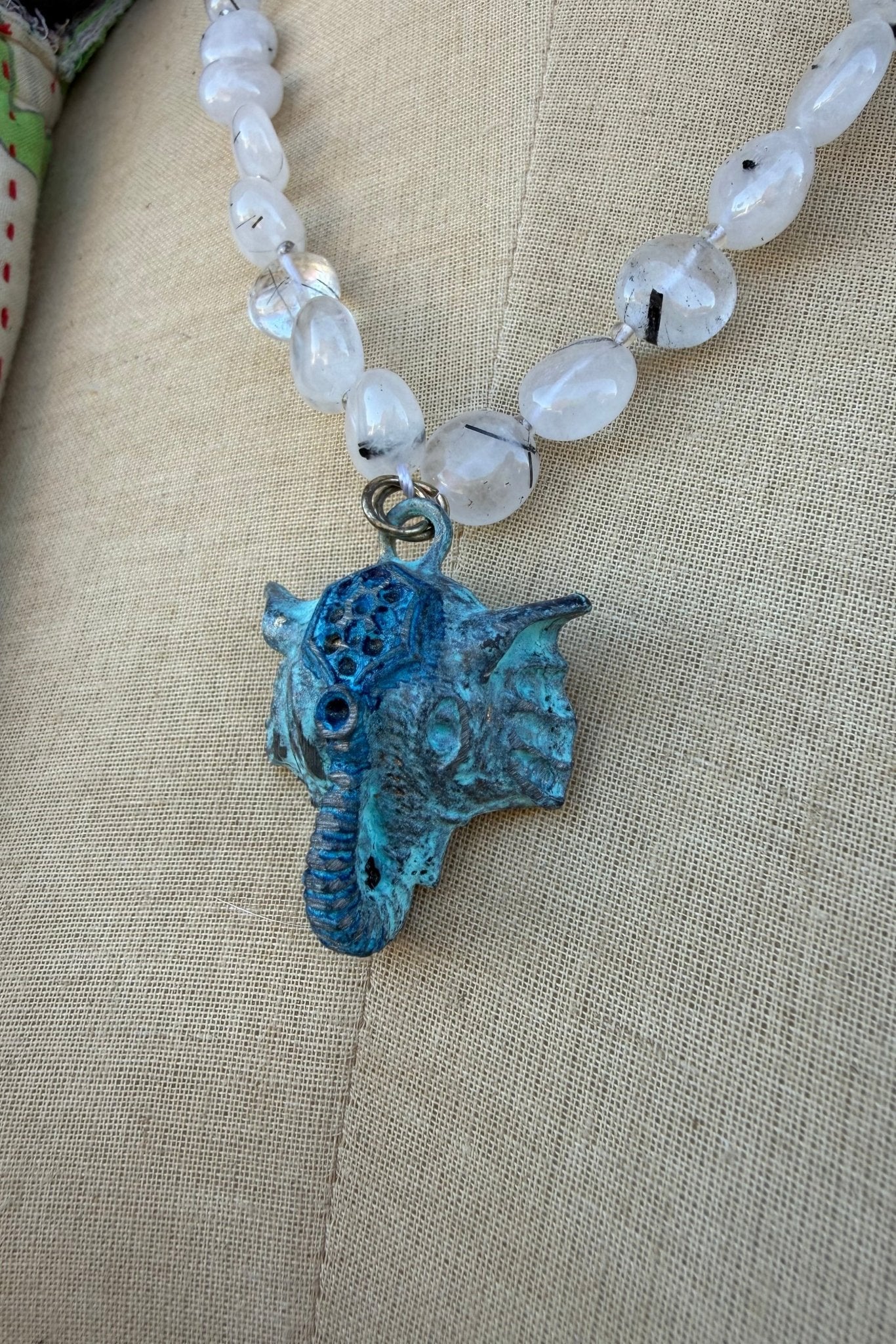 OOAK Elephant Shortie Necklace - ivyandlavyboutique ivyandlavyboutique