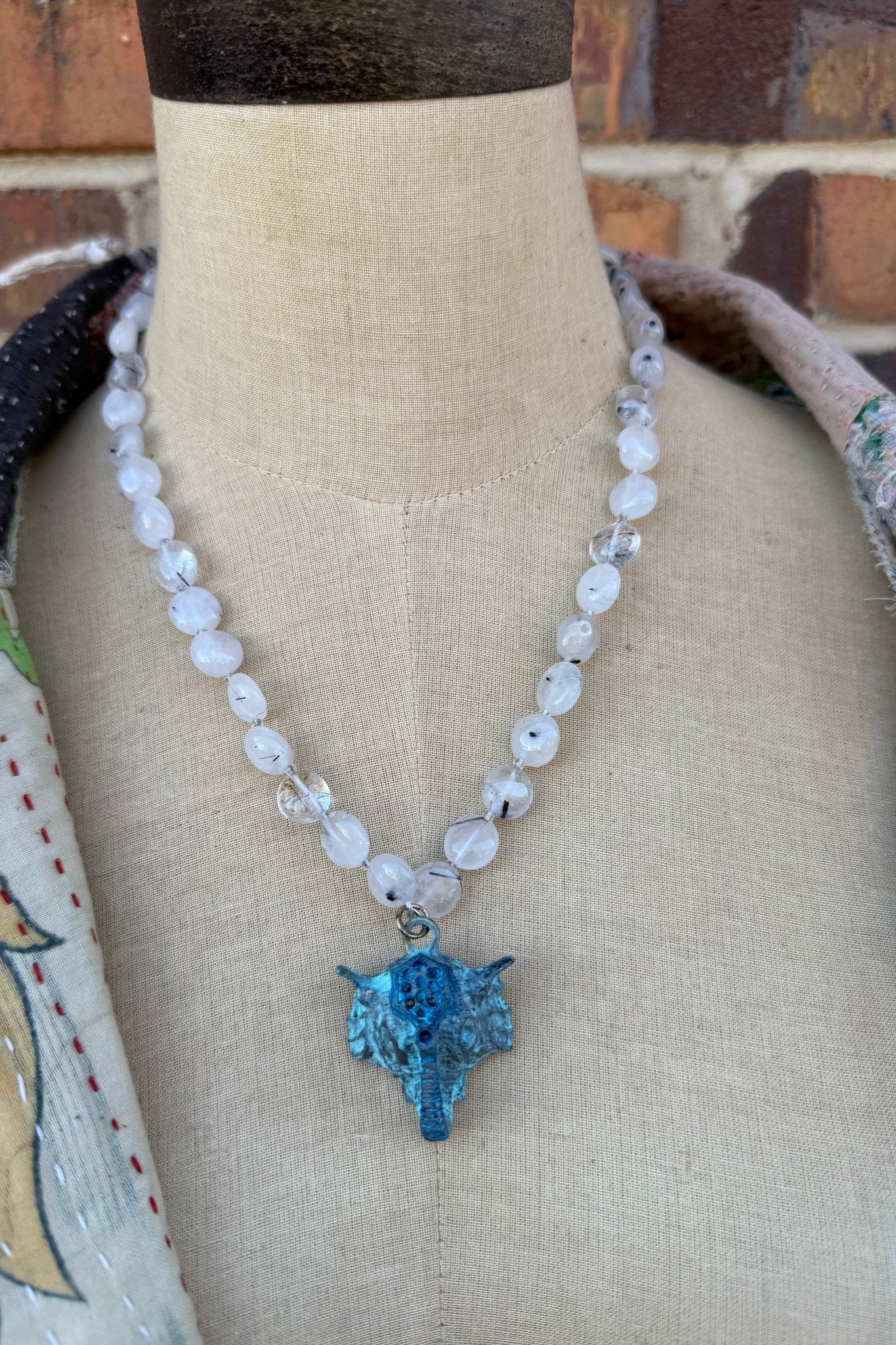 OOAK Elephant Shortie Necklace - ivyandlavyboutique ivyandlavyboutique