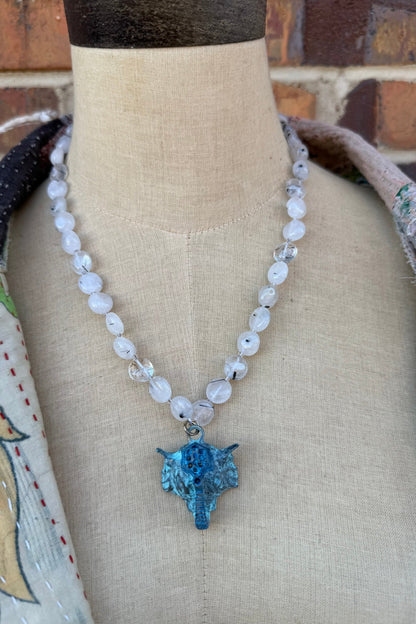 OOAK Elephant Shortie Necklace - ivyandlavyboutique ivyandlavyboutique