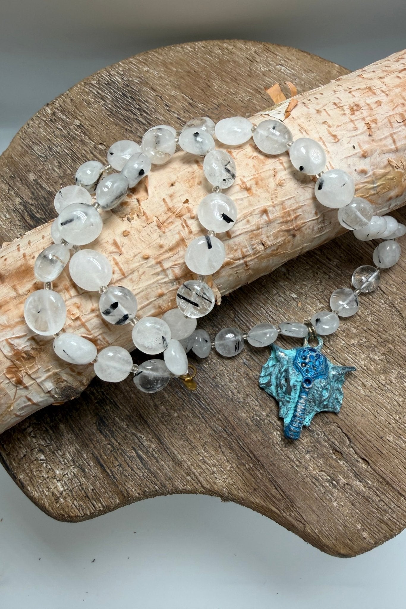 OOAK Elephant Shortie Necklace - ivyandlavyboutique ivyandlavyboutique