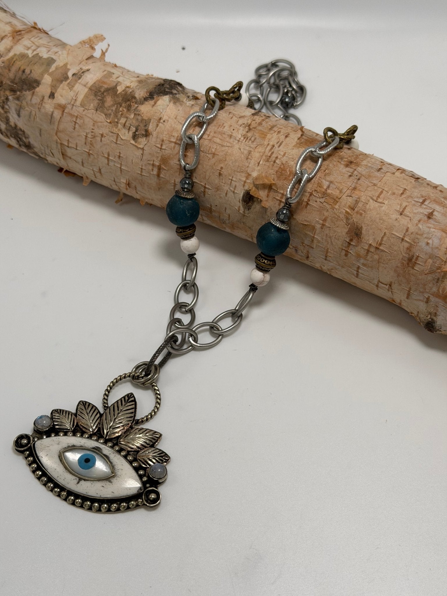 OOAK Eye Statement Necklace - ivyandlavyboutique ivyandlavyboutique