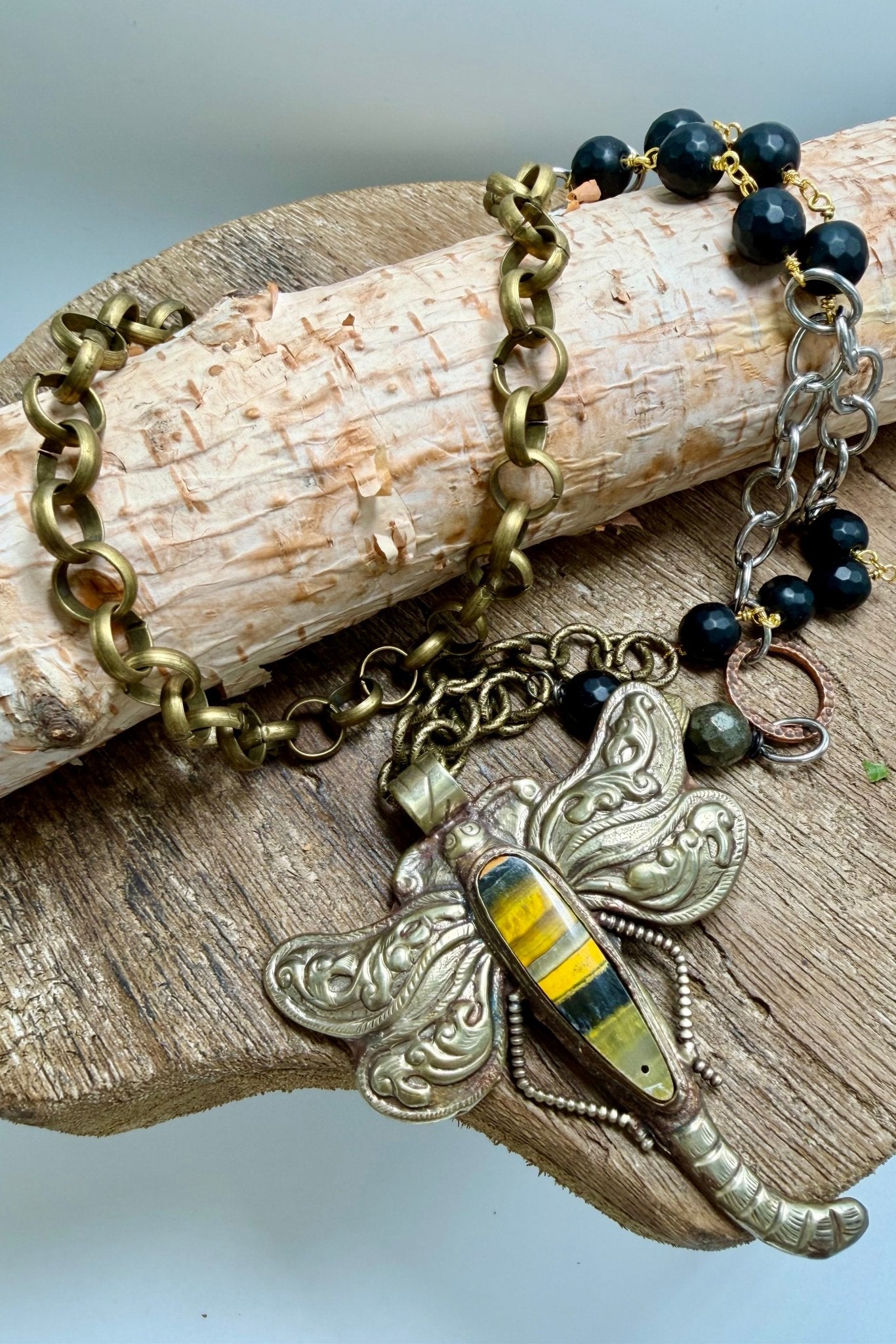 OOAK Judging Dragonfly NeckLace - ivyandlavyboutique ivyandlavyboutique