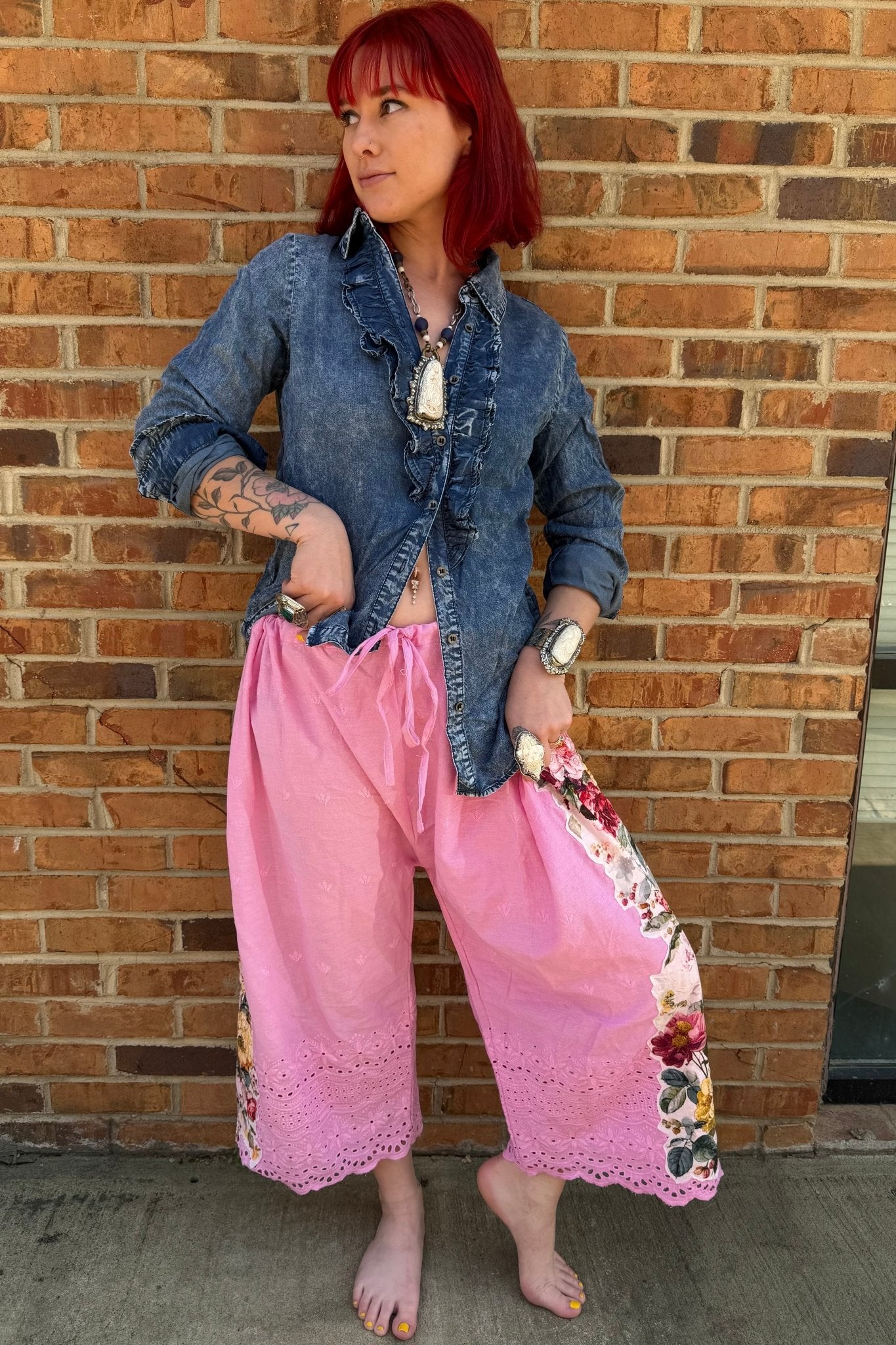 OOAK Lady in Blues Statement Necklace - ivyandlavyboutique ivyandlavyboutique