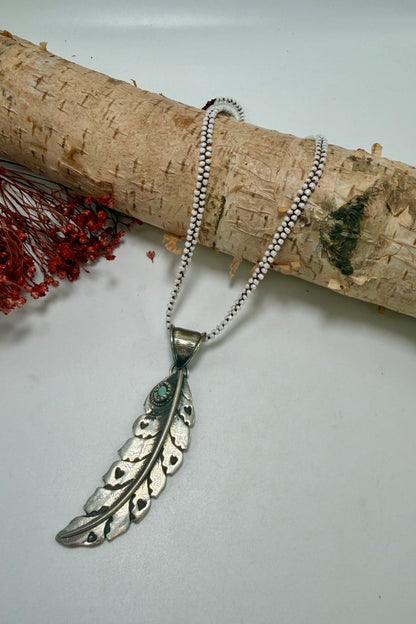 OOAK Silver Feather Shortie Necklace - ivyandlavyboutique ivyandlavyboutique
