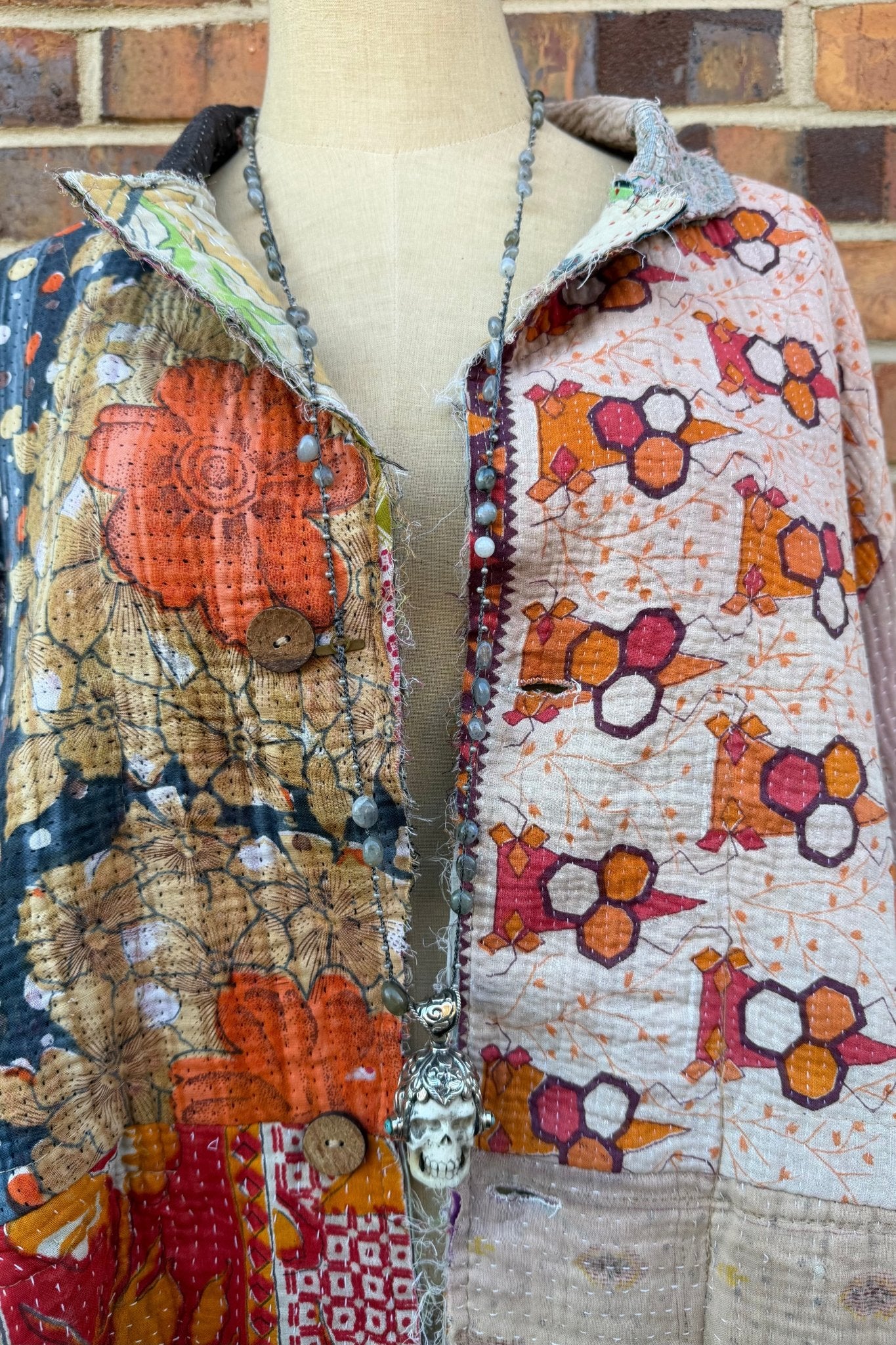 OOAK Skull with Helmet Necklace - ivyandlavyboutique ivyandlavyboutique