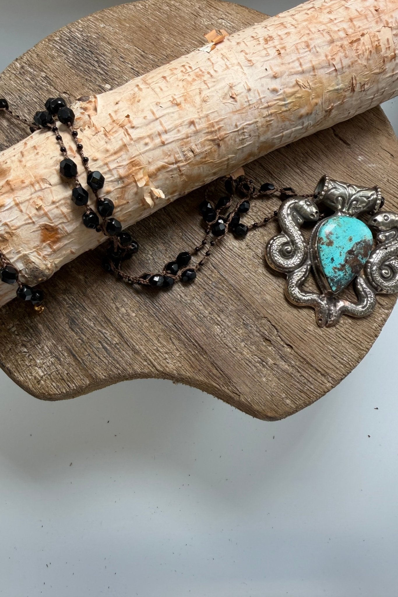 OOAK Snakes and Turquoise Necklace - ivyandlavyboutique ivyandlavyboutique
