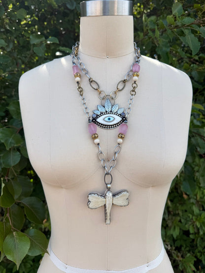 OOAK Staring Contest Necklace - Basic Gold Stainless - ivyandlavyboutique ivyandlavyboutique