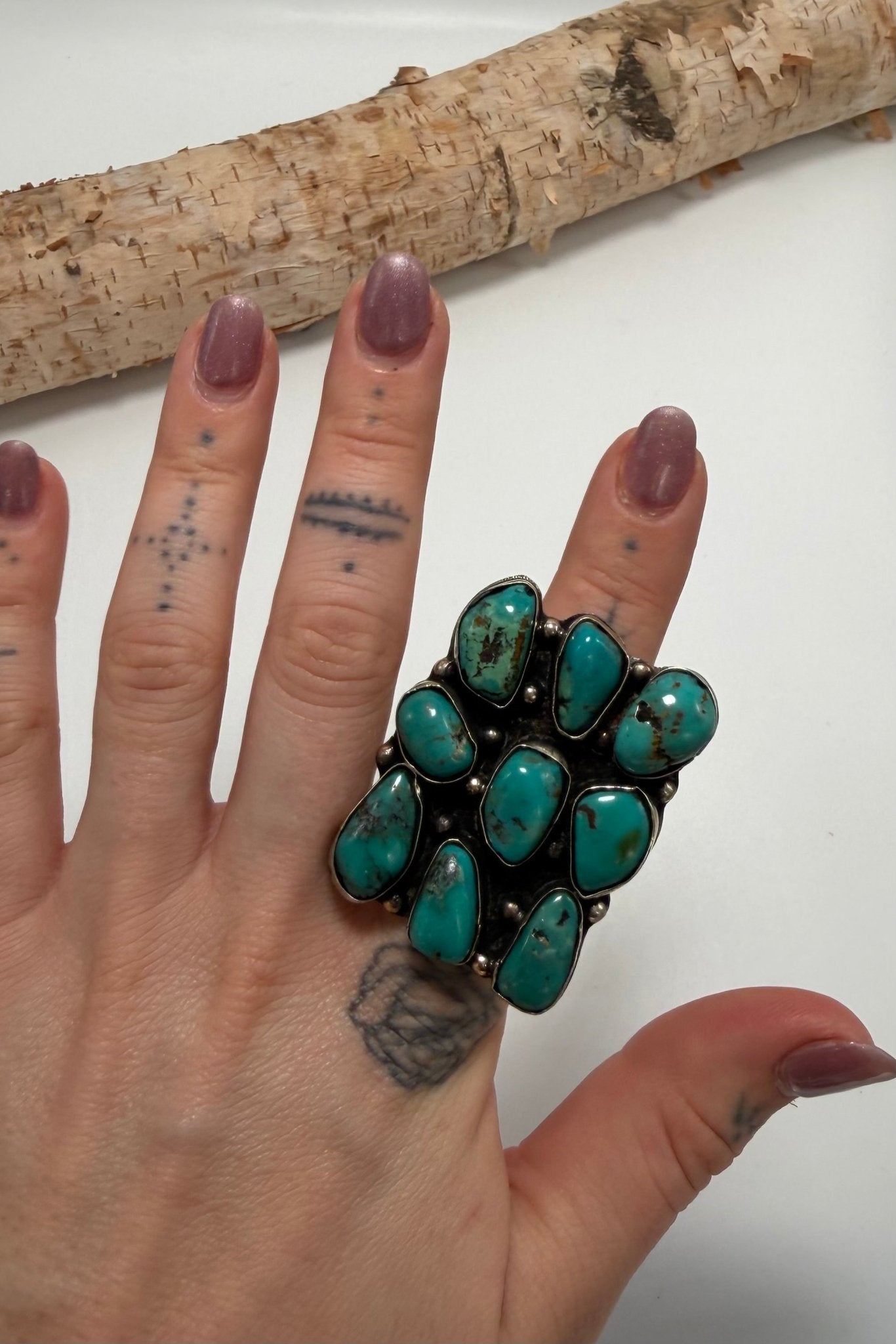 OOAK Turquoise Cube Stone Ring 2 - ivyandlavyboutique ivyandlavyboutique