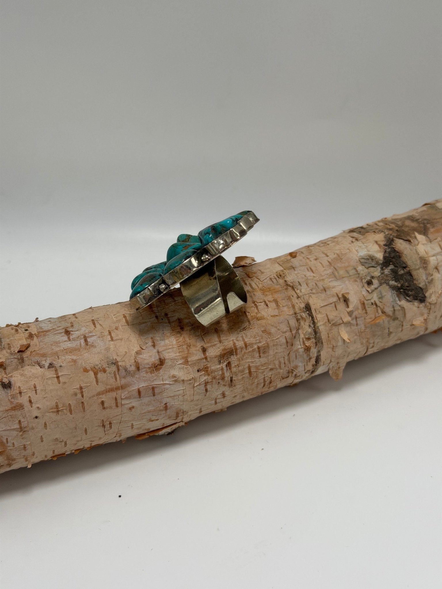 OOAK Turquoise Cube Stone Ring - ivyandlavyboutique ivyandlavyboutique