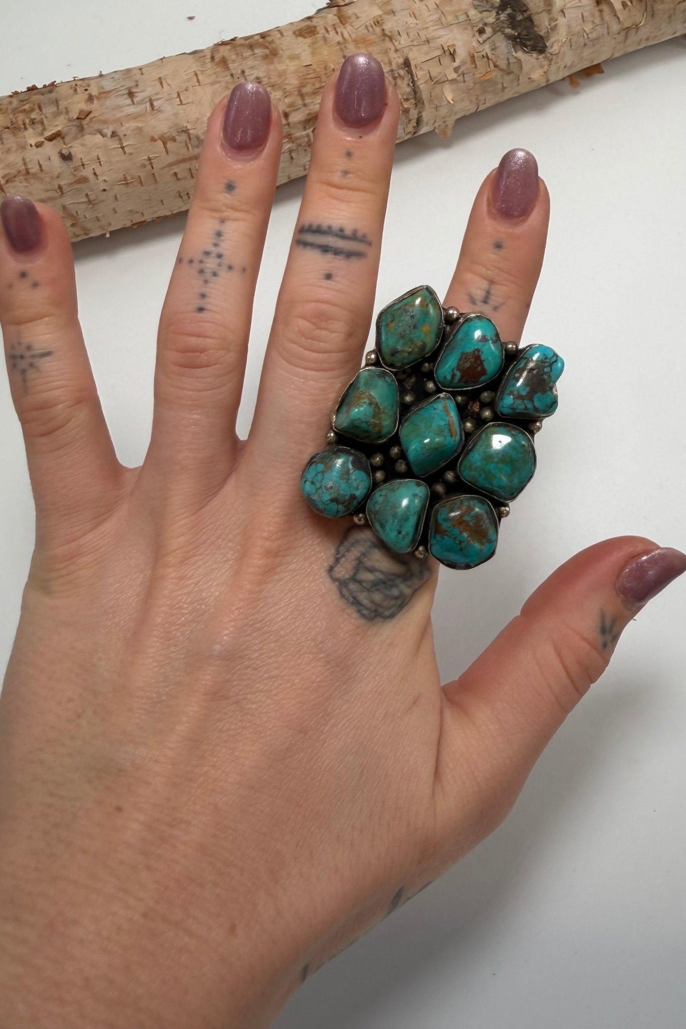 OOAK Turquoise Cube Stone Ring - ivyandlavyboutique ivyandlavyboutique