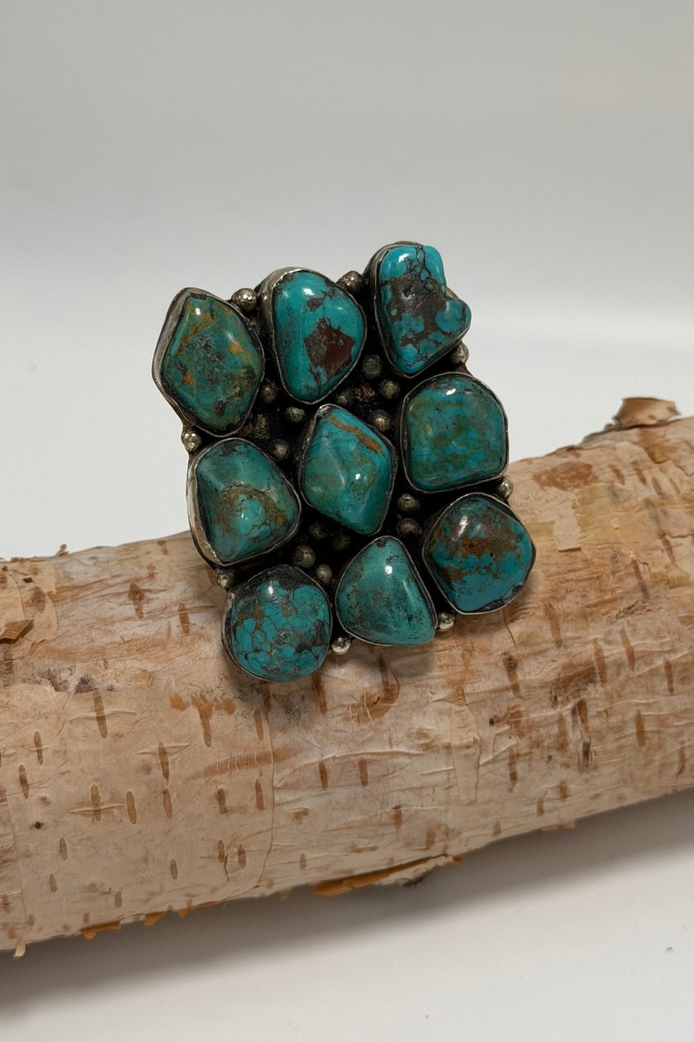 OOAK Turquoise Cube Stone Ring - ivyandlavyboutique ivyandlavyboutique