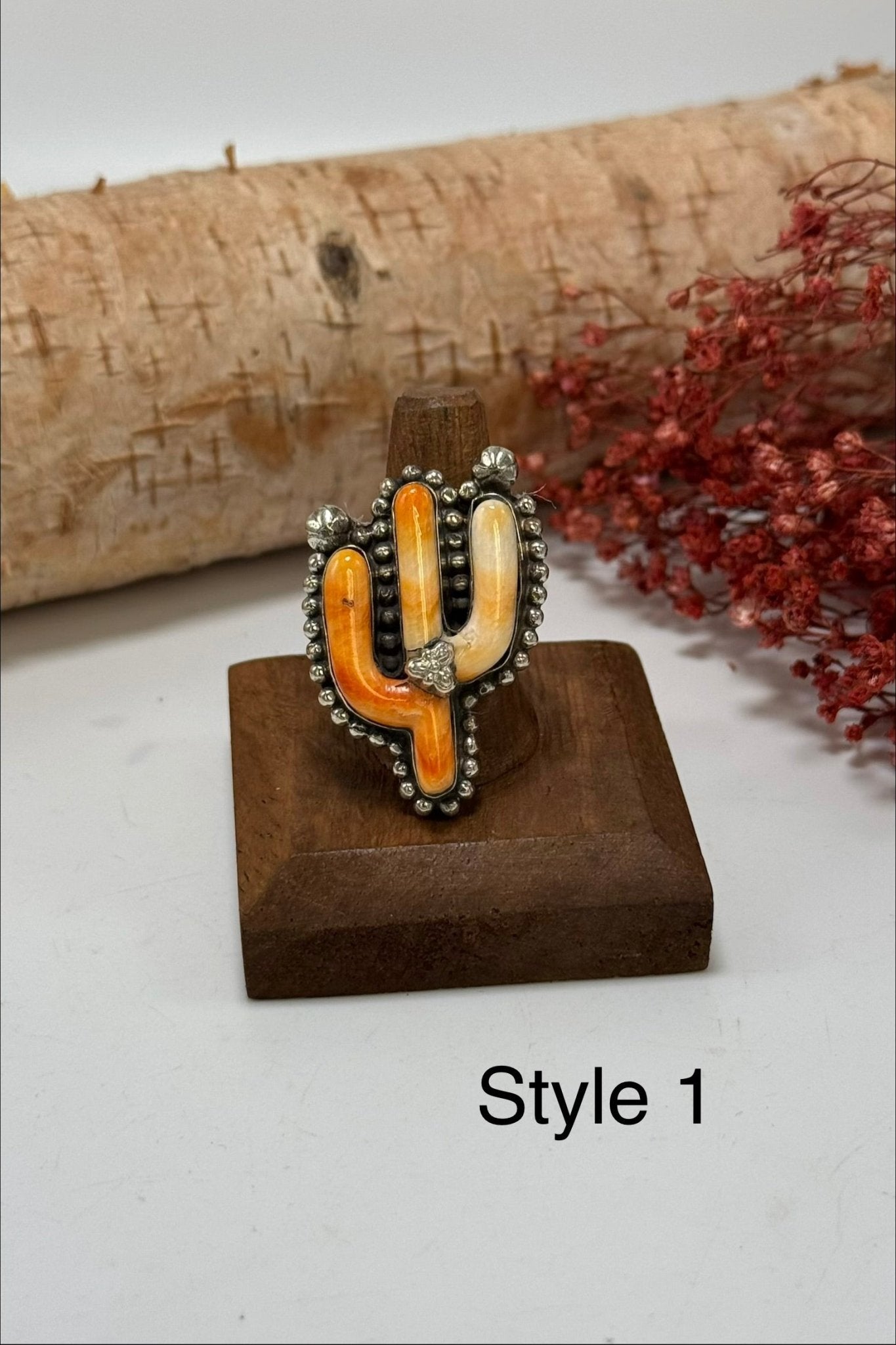 Orange Cactus Ring - ivyandlavyboutique ivyandlavyboutique