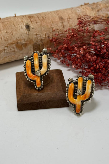 Orange Cactus Ring - ivyandlavyboutique ivyandlavyboutique