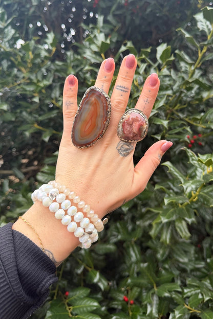 Orange Geode Ring - ivyandlavyboutique ivyandlavyboutique