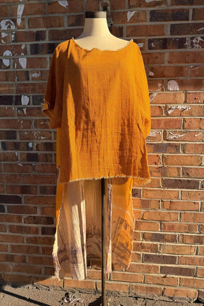 Orange Hues desert Hi Lo Top - ivyandlavyboutique I LOVE LINEN