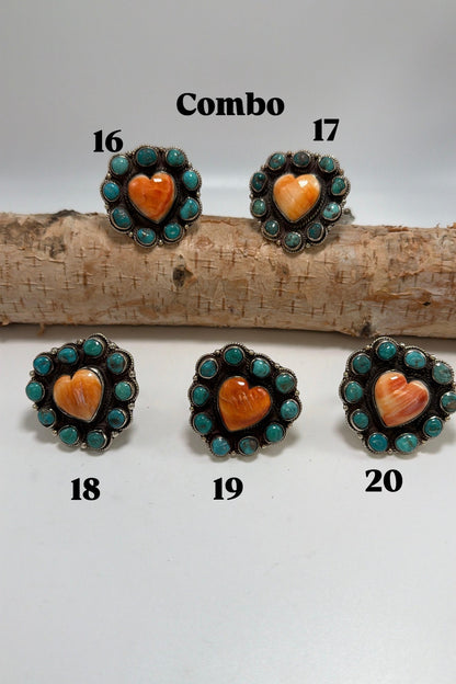 Orange Starburst Heart - ivyandlavyboutique ivyandlavyboutique