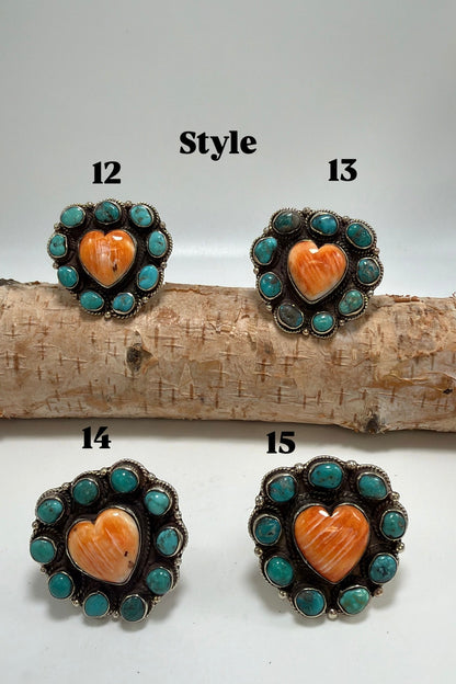 Orange Starburst Heart - ivyandlavyboutique ivyandlavyboutique