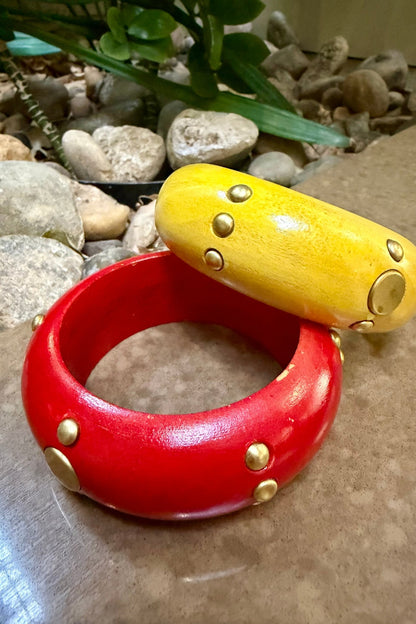 Painted Wood Bangle - ivyandlavyboutique ivyandlavyboutique