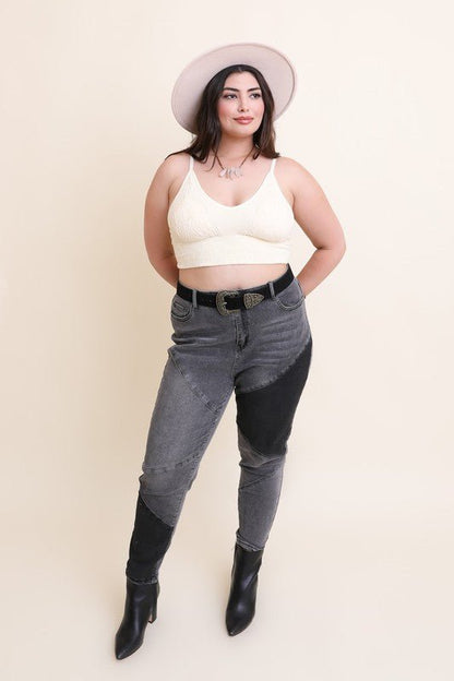 Paris Seamless Padded Textured Brami Plus Size - ivyandlavyboutique Leto Accessories