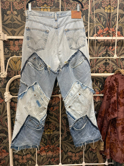 Patched on Up Jean - ivyandlavyboutique Jaded Gypsy