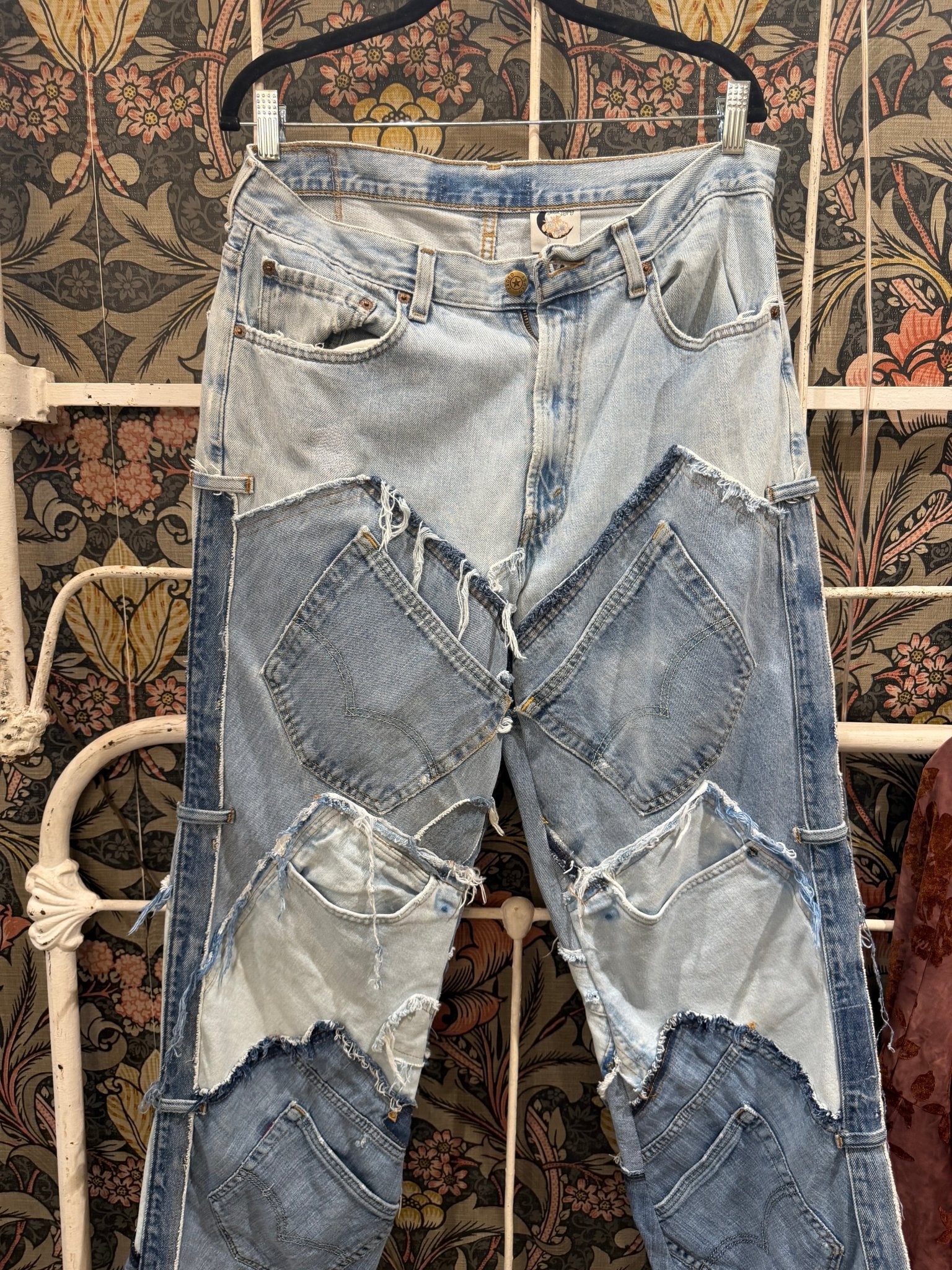Patched on Up Jean - ivyandlavyboutique Jaded Gypsy