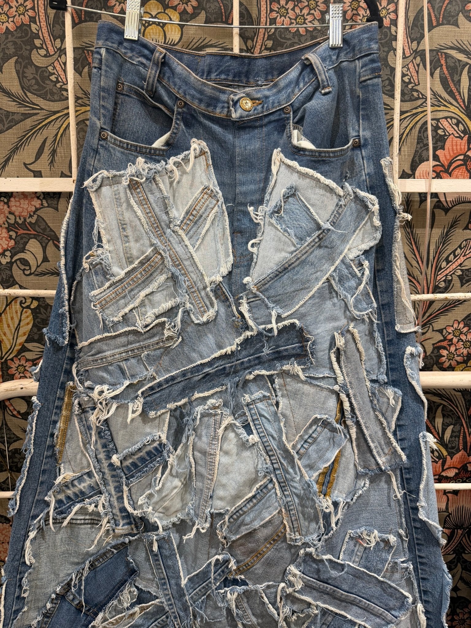 Patched on Up Skirt - ivyandlavyboutique Jaded Gypsy