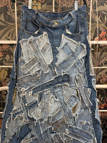 Patched on Up Skirt - ivyandlavyboutique Jaded Gypsy