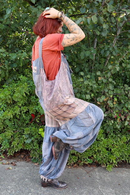 Patched Together Overalls - ivyandlavyboutique Jaded Gypsy