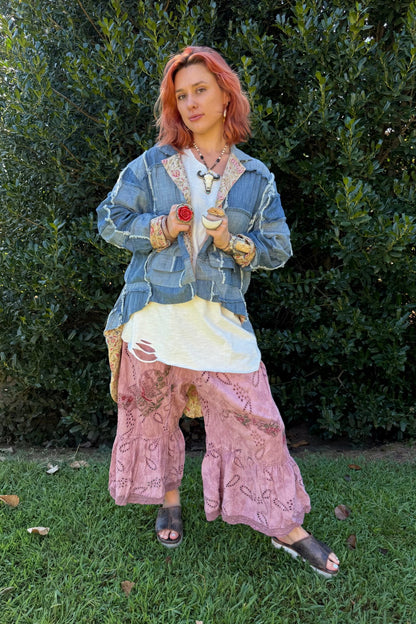 Patchwork Skies Delight Jacket in One Size - ivyandlavyboutique Jaded Gypsy