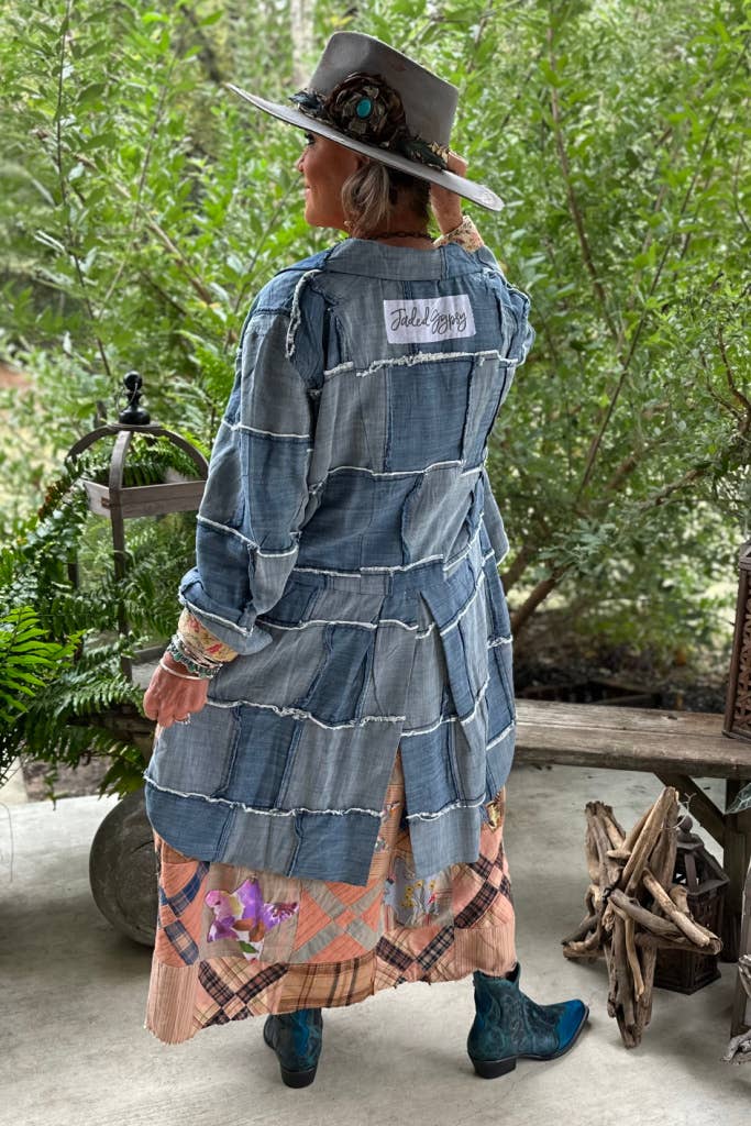 Patchwork Skies Delight Jacket: One Size - ivyandlavyboutique Jaded Gypsy