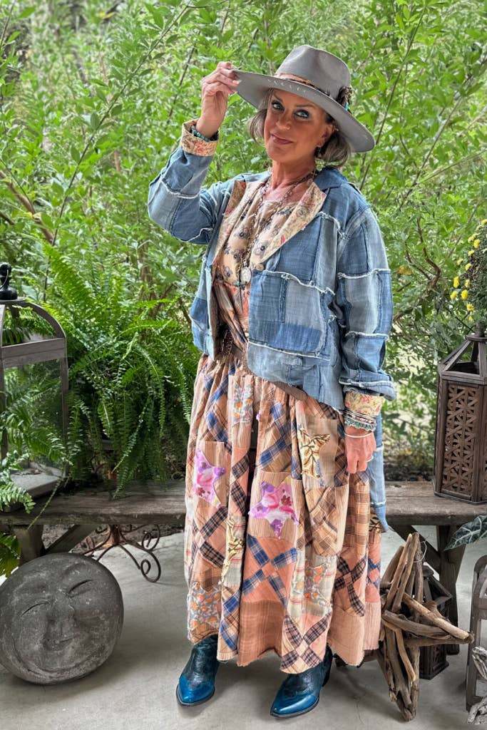 Patchwork Skies Delight Jacket: One Size - ivyandlavyboutique Jaded Gypsy