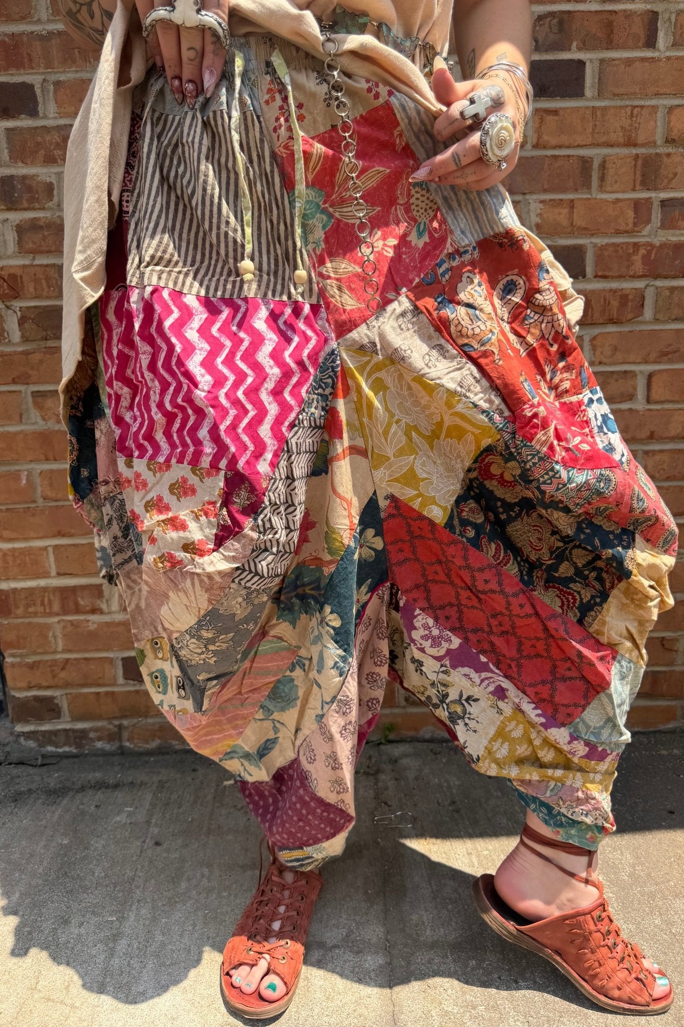 Patchwork Sunrise Pant - ivyandlavyboutique Jaded Gypsy