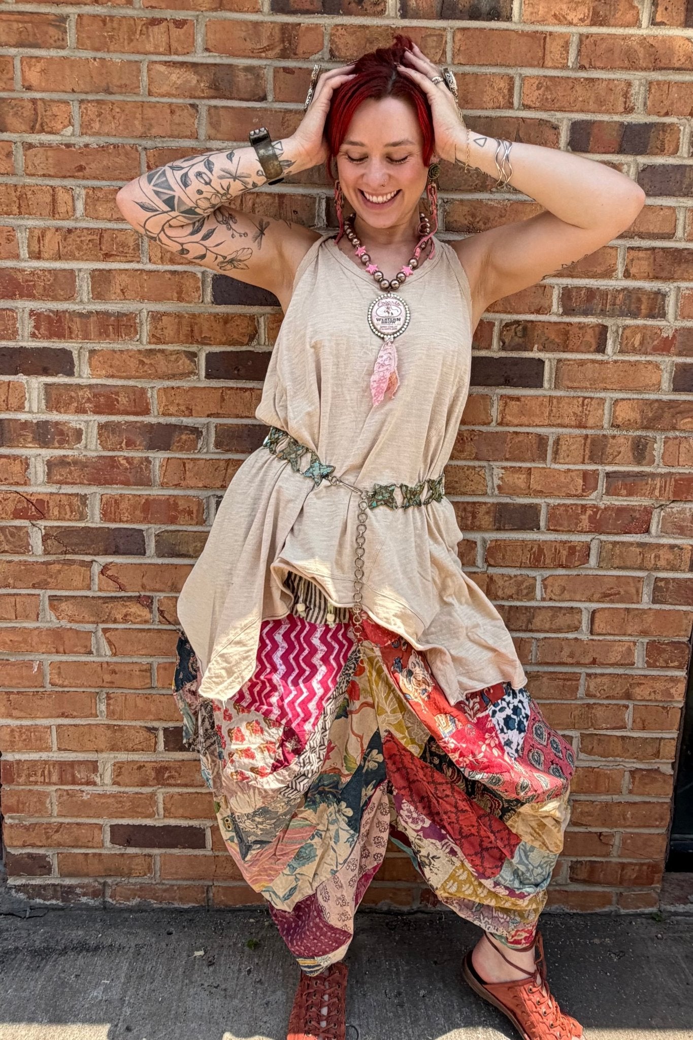 Patchwork Sunrise Pant - ivyandlavyboutique Jaded Gypsy