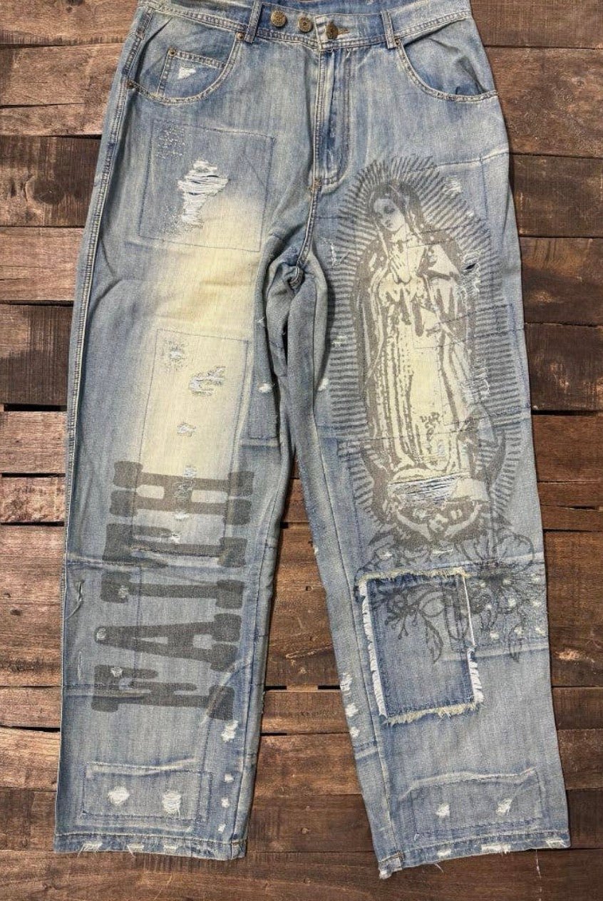 Peace and Love Jeans- Faith - ivyandlavyboutique Jaded Gypsy