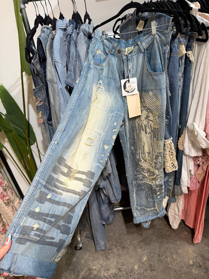 Peace and Love Jeans- Faith - ivyandlavyboutique Jaded Gypsy