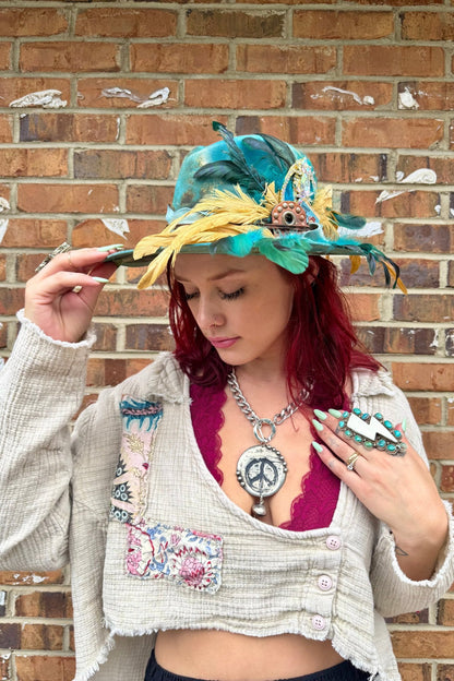 Peace in the Center Chunky Chain Necklace - ivyandlavyboutique Art by Amy