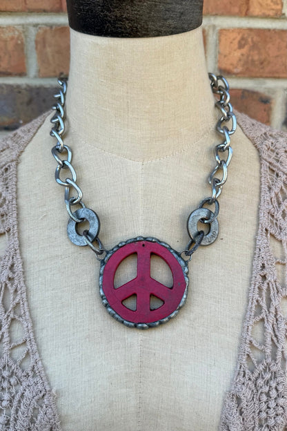 Peace Necklace - ivyandlavyboutique ivyandlavyboutique