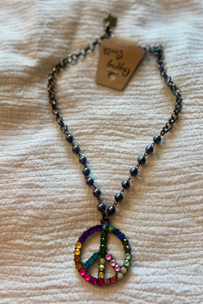 Peace Out Necklace Gypsy South Jewelry 2 - Boho Wanderlust Boutique Boho Wanderlust Boutique