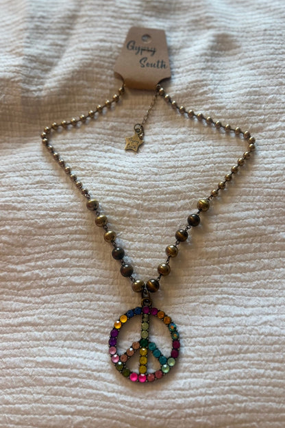 Peace Out Necklace Gypsy South Jewelry 2 - Boho Wanderlust Boutique Boho Wanderlust Boutique