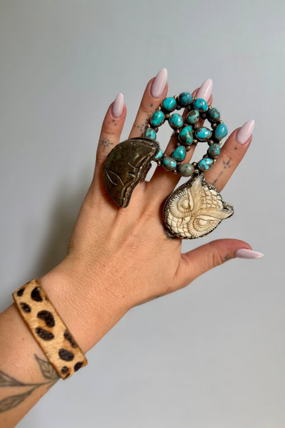 Peace Out Ring w/ Turquoise - ivyandlavyboutique ivyandlavyboutique