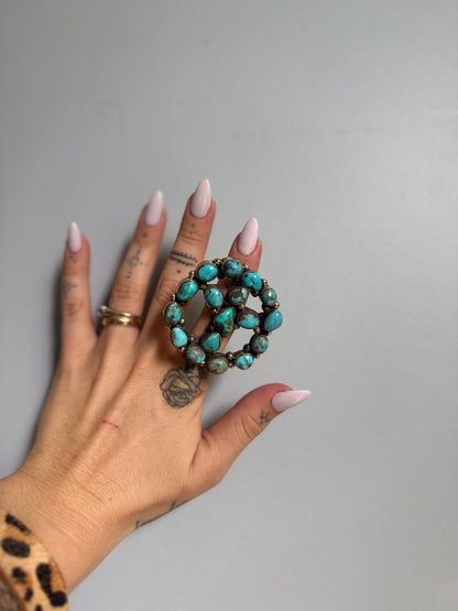 Peace Out Ring w/ Turquoise - ivyandlavyboutique ivyandlavyboutique