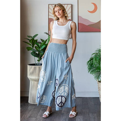Peace & Star Patchwork Pant - ivyandlavyboutique Oli&Hali