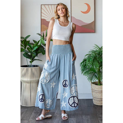 Peace & Star Patchwork Pant - ivyandlavyboutique Oli&Hali