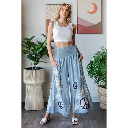 Peace & Star Patchwork Pant - ivyandlavyboutique Oli&Hali