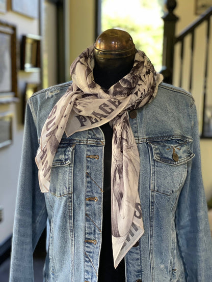 Peace Wine & Sunshine Printed Scarf - ivyandlavyboutique Market of Stars