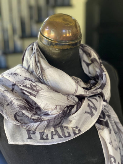 Peace Wine & Sunshine Printed Scarf - ivyandlavyboutique Market of Stars