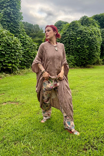 Peaceful Dreams Kaftan Top in Light Chocolate - ivyandlavyboutique Namsar