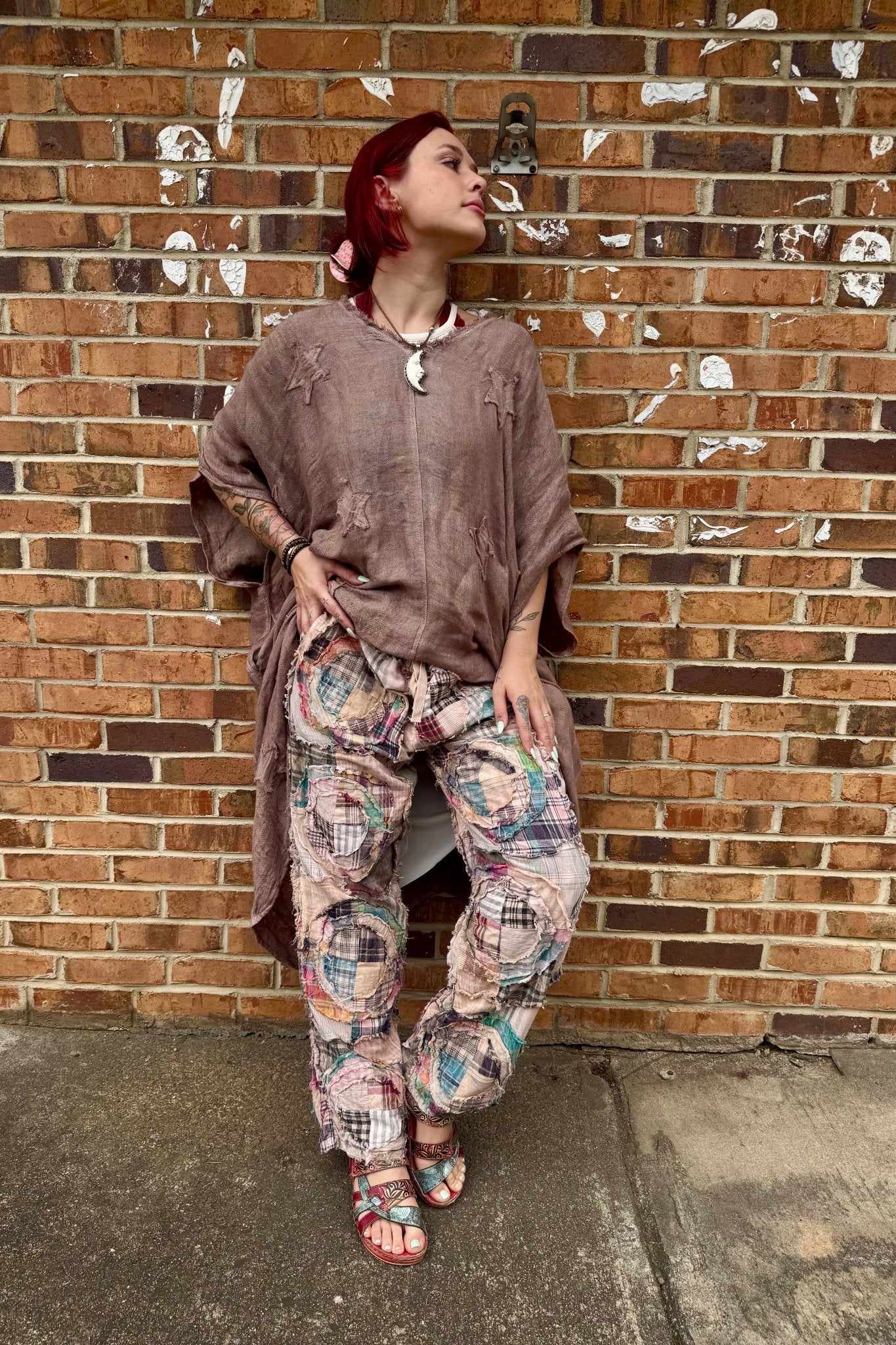 Peaceful Dreams Kaftan Top in Light Chocolate - ivyandlavyboutique Namsar